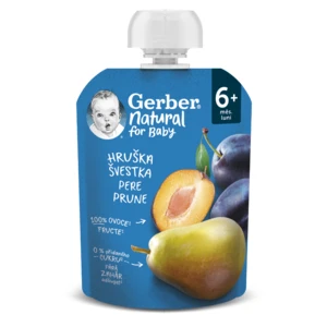 GERBER Natural kapsička hruška a slivka 90 g