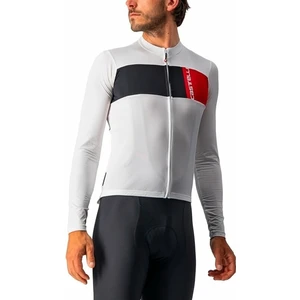 Castelli Prologo 7 Long Sleeve Jersey Ivory/Light Black-Red S