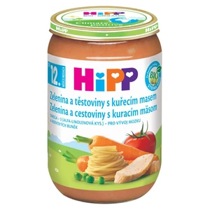 HiPP BIO Zelenina a cestoviny s kuracím mäsom od 12. mesiaca, 220 g 220 g, od 1 roka