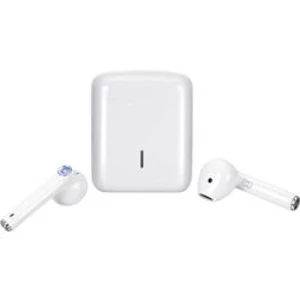 Bluetooth cestovné náhlavná sada In Ear Stereo Felixx Premium BH-AERO-W BH_AERO_W, biela