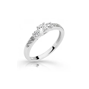 Cutie Jewellery Půvabný prsten z bílého zlata se zirkony Z6806–2360-10-X-2 49 mm