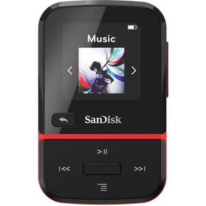 MP3 prehrávač SanDisk Clip Sport Go2 16GB (SDMX30-016G-E46R) čierny/červený Super lehký přehrávač, který připnete na oblečení nebo sportovní vybavení