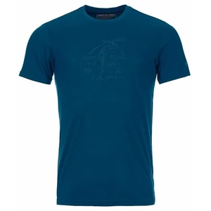Ortovox T-shirt outdoor 120 Tec Lafatscher Topo T-Shirt M Petrol Blue XL