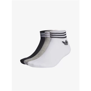 Set of three pairs of socks in black, gray and white adidas Originals - Men