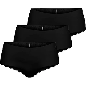 ONLY 3 PACK - dámské kalhotky ONLCHLOE 15257469 Black XS