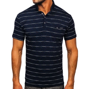 Tricou polo bleumarin cu imprimeu Bolf 192419