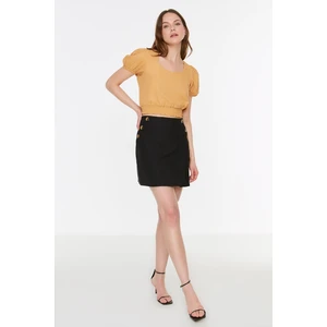 Trendyol Black Buttoned Skirt