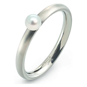 Boccia Titanium Titánový prsteň s perličkou 0145-01 56 mm