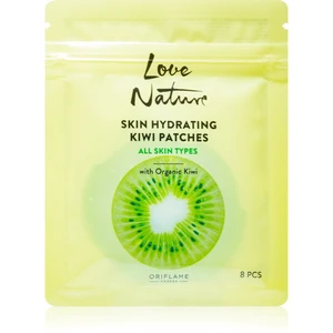 Oriflame Love Nature hydratační maska s kiwi na obličej a oční okolí 8 ks