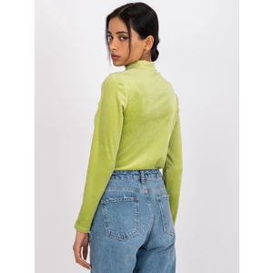 Light green velor blouse with a Kigali cut