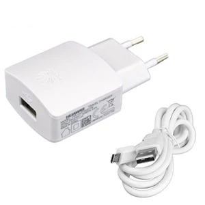 Töltő Huawei HW-050200E3W + microUSB kábel, White