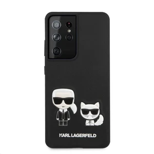 Puzdro Karl Lagerfeld PU Karl &Choupette pre Samsung Galaxy S21 Ultra - G998B, čierne