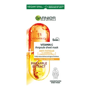 Garnier Síla ampulí v textilní masce s vitamínem C a extraktem z ananasu Skin Naturals 15 g