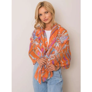 Orange patterned shawl