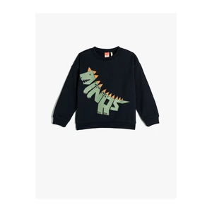 Koton Sweatshirt with Dinosaurs Printed Crewneck