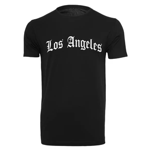 Black T-shirt with Los Angeles written on it