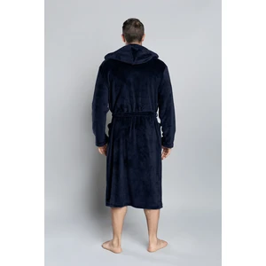 Long sleeve Mimas bathrobe - navy blue