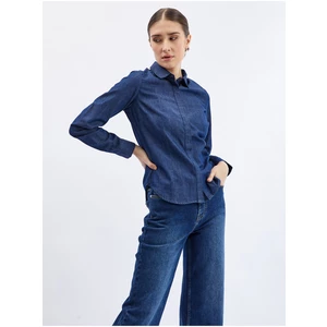Orsay Tmavě modrá dámská džínová košile - Dámské