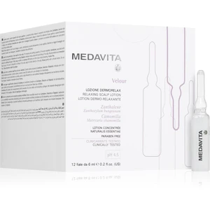 Medavita Velour Relaxing Scalp Lotion relaxačná starostlivosť pre citlivú pokožku hlavy 12x6 ml