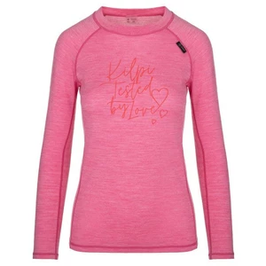 Women's woolen thermal T-shirt KILPI MAVORA TOP-W pink