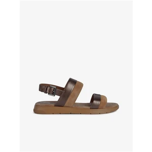 Brown Women's Sandals with Leather Details Geox - Women