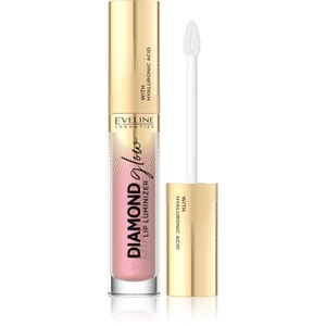 Eveline Cosmetics Diamond Glow trblietavý lesk na pery s kyselinou hyalurónovou odtieň 08 Honey Glam 4,5 ml