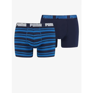 Sada dvou pánských boxerek v modré a tmavě modré barvě Puma - Pánské