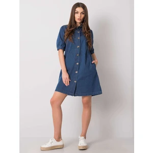 RUE PARIS Dark blue denim dress