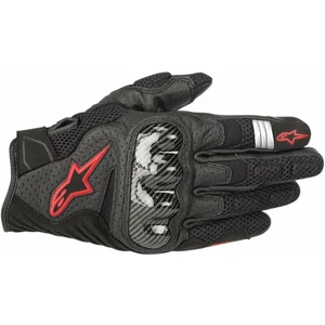 Alpinestars SMX-1 Air V2 Gloves Black/Red Fluorescent S Motorradhandschuhe