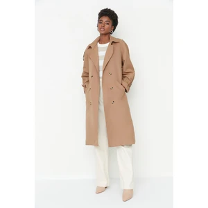 Trendyol Trench Coat - Brown - Double-breasted