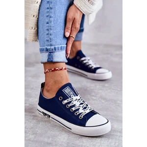 Dámské Materiál Sneakers Big Star KK274103 námořnická modrá