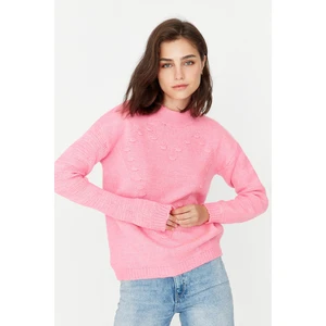 Trendyol Sweater - Pink - Regular fit