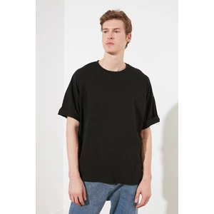 Trendyol Black Męski Oversize T-Shirt