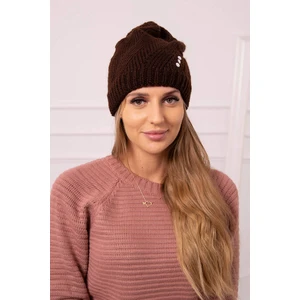 Women's beanie Kryspina K394 brown