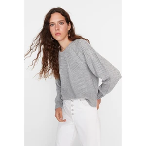 Trendyol Sweater - Gray - Regular fit