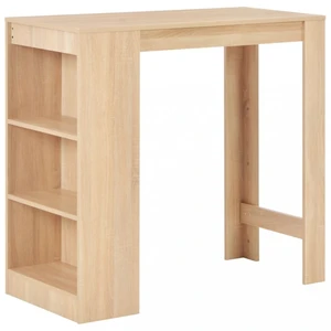 Barový stôl s regálom Dekorhome Dub,Barový stôl s regálom Dekorhome Dub