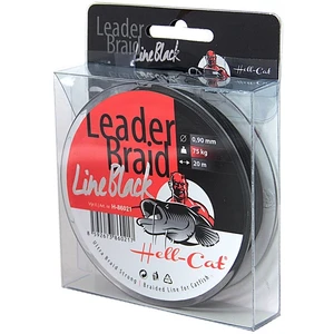 Hell-cat návazcová šňůra leader braid line black 20 m-průměr 0,90 mm / nosnost 75 kg