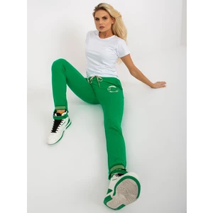 Green women's sweatpants with Myrtle app