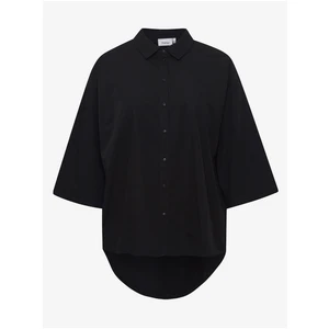 Black Shirt with Extended Back Fransa - Women