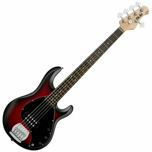 Sterling by MusicMan S.U.B. RAY5 Red Ruby Burst Satin