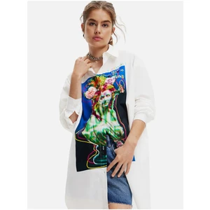 White Desigual Daphne Oversize Shirt - Women