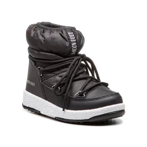 Snehule MOON BOOT - Jr Girl Low Nylon Wp 34051800001  Black