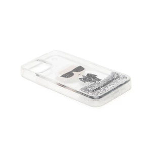 Karl Lagerfeld Liquid Glitter Iconic kryt KLHCP12SGLIKSL Apple iPhone 12 mini silver