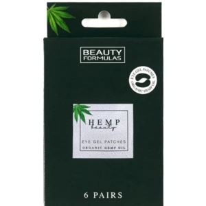 Beauty Formulas Gelové masky na oči s konopím Hemp Beauty (Eye Gel Patches Organic Hemp Oil) 6 párů