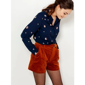 Brown Velvet Shorts CAMAIEU - Women