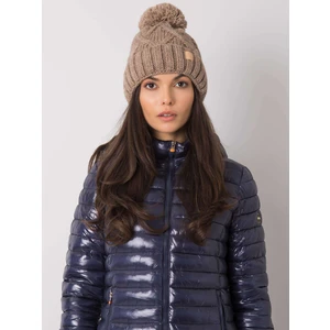 Warm, dark beige winter hat