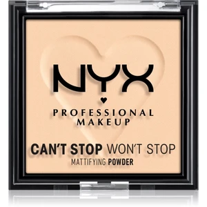 NYX Professional Makeup Can't Stop Won't Stop Mattifying Powder matující pudr odstín 02 Light 6 g