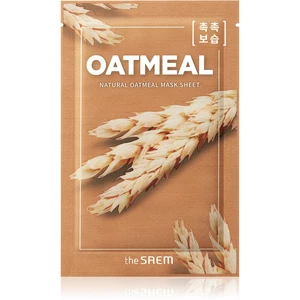 The Saem Natural Mask Sheet Oatmeal plátýnková maska s hydratačním a revitalizačním účinkem 21 ml