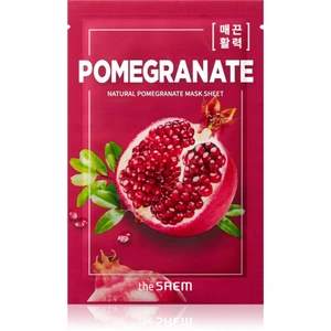 The Saem Natural Mask Sheet Pomegranate plátýnková maska pro intenzivní vypnutí a rozjasnění pleti 21 ml