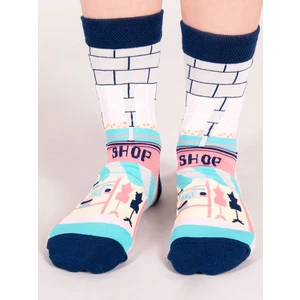 Yoclub Unisex's Cotton Socks Patterns Colors SK-54/UNI/028 Navy Blue